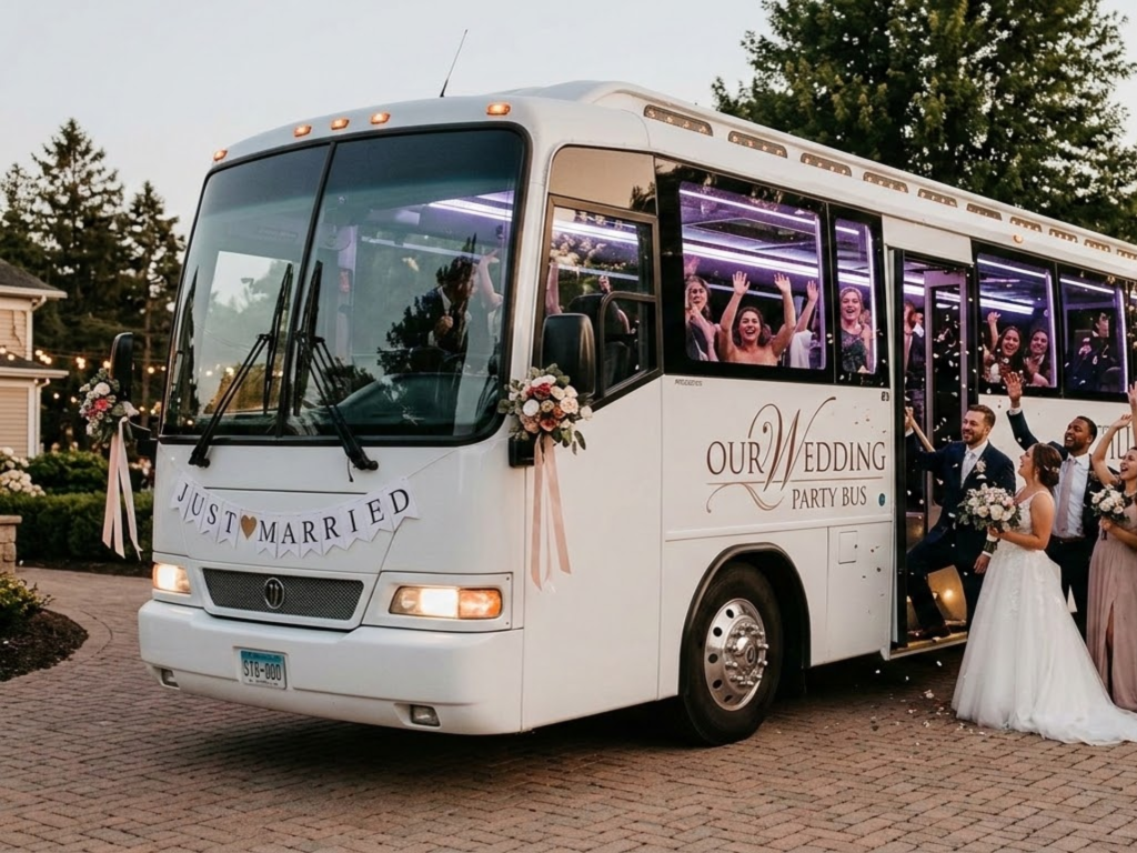 Local wedding transportation service in Chicagoland, Wedding transportation service throughout Chicagoland, from Stop & Go Limo Airport Shuttle Service.