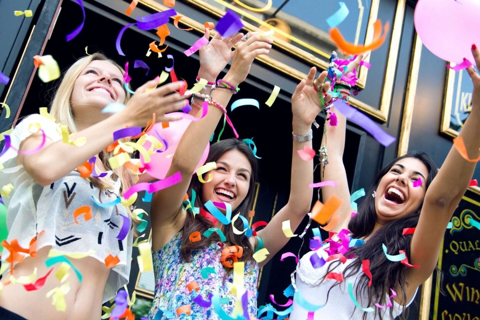 Local airport shuttle service in Chicagoland, Three women laughing and celebrating on a group trip with Airport Shuttle Service, from Stop & Go Limo Airport Shuttle Service.