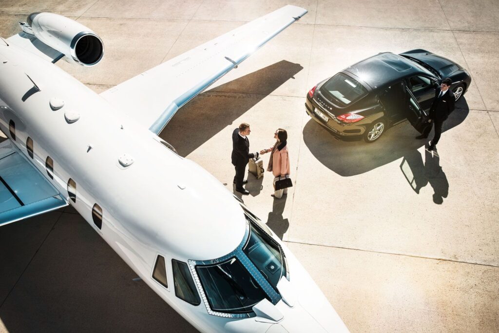 Local corporate car service in Chicagoland, Corporate limousine service vehicle ready for executive transportation in Chicagoland, from Stop & Go Limo Airport Shuttle Service.