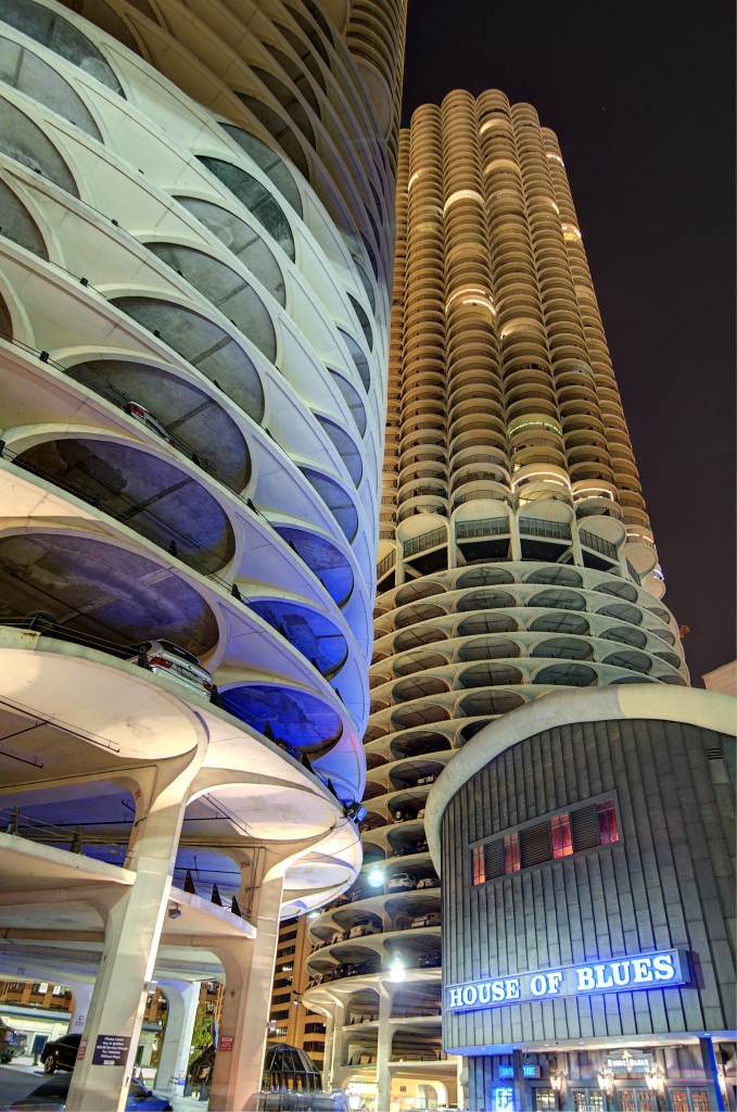 Local premium transportation service in Chicago, House of Blues Chicago venue exterior at Marina City in River North, from Stop & Go Limo Airport Shuttle Service.